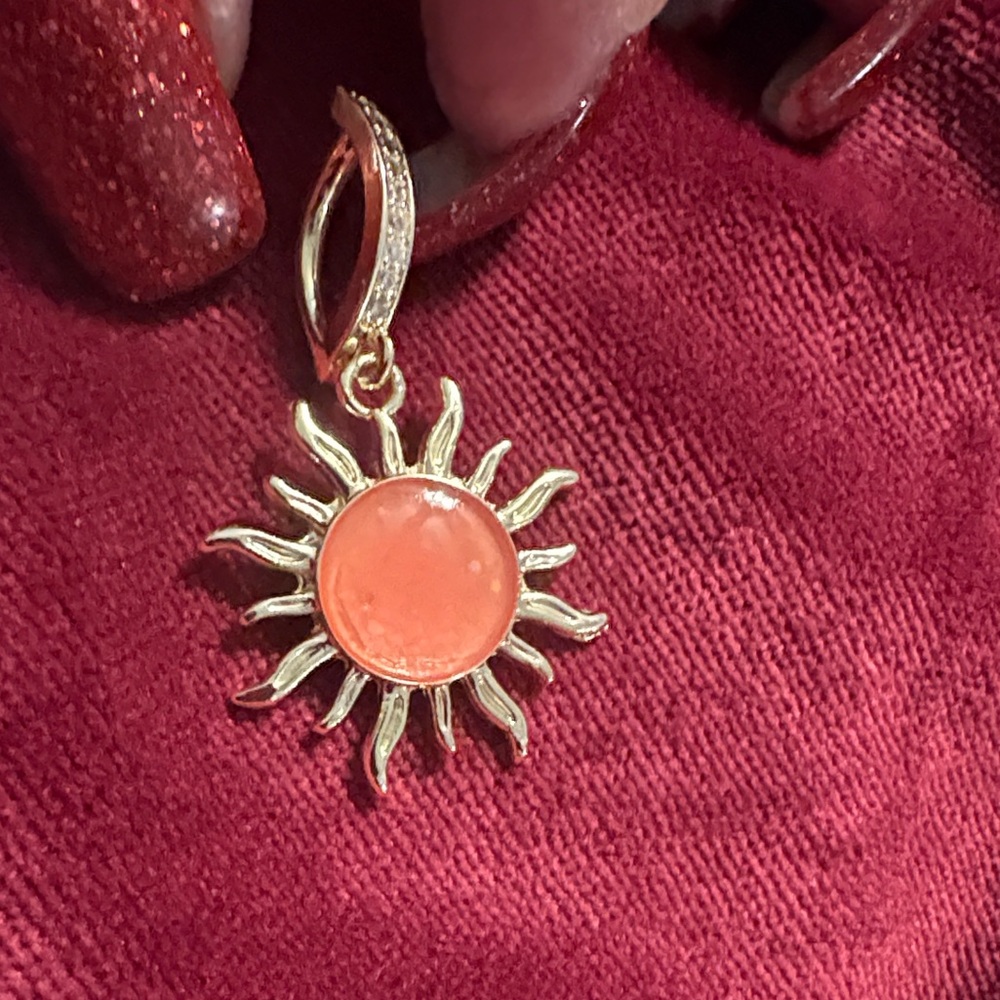 Belly Ring- Moon Coral simulated stone 14G Belly Button Ring Gold Tone nwt - Picture 6 of 7